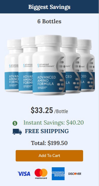 Advanced Amino Formula 6 bottle