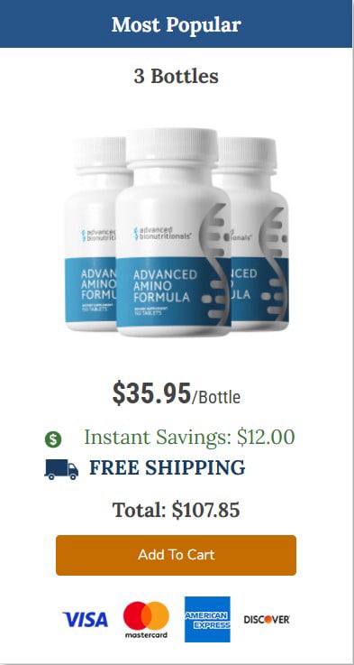 Advanced Amino Formula 3 bottle