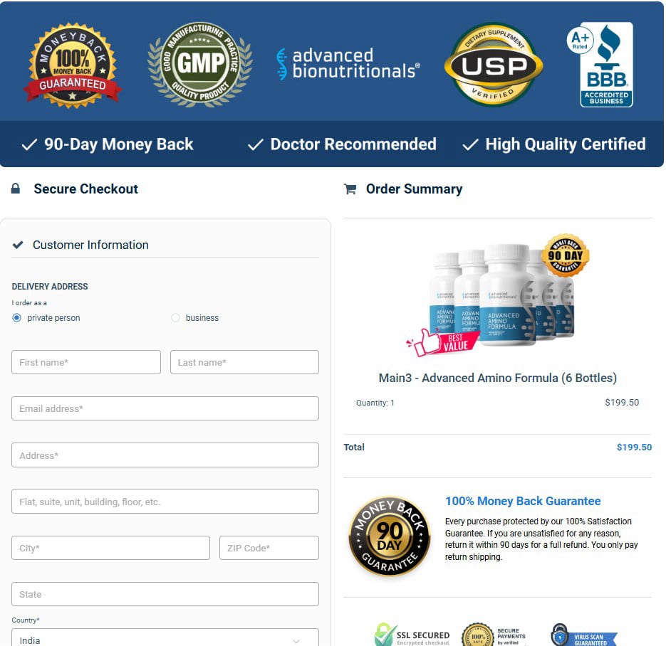Advanced Amino Formula - Secure-Checkout